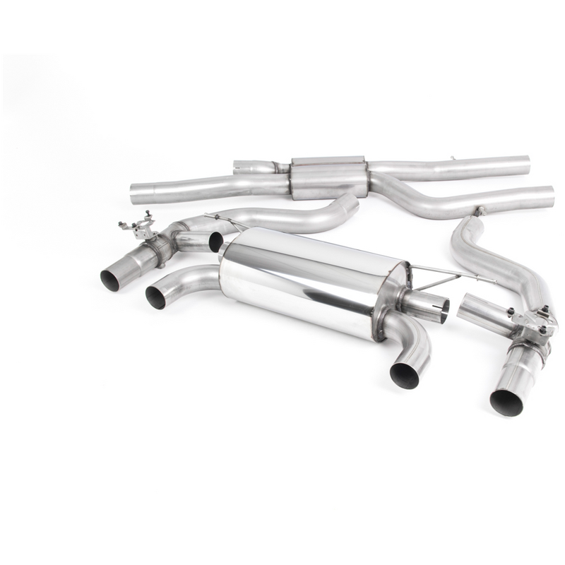 Cat-Back Milltek  2.75" Quad 90mm GT90  Polished Trims