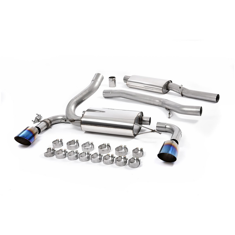 Cat-Back Milltek  3" Dual Burnt/Blue Titanium  GT-115