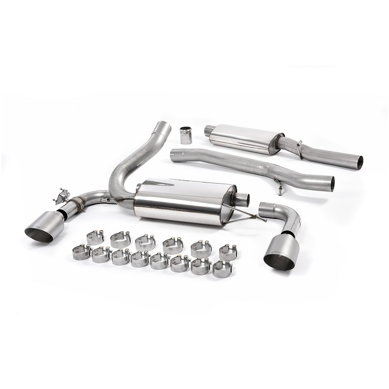 Cat-Back Milltek  3" Dual Brushed Titanium  GT-115 pour FORD FOCUS III  2.3 RS AWD 350cv