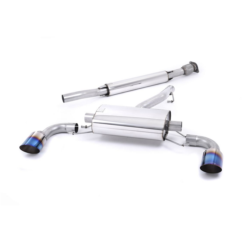 Cat-Back Milltek  2.50" Dual Burnt/Blue Titanium  GT-115