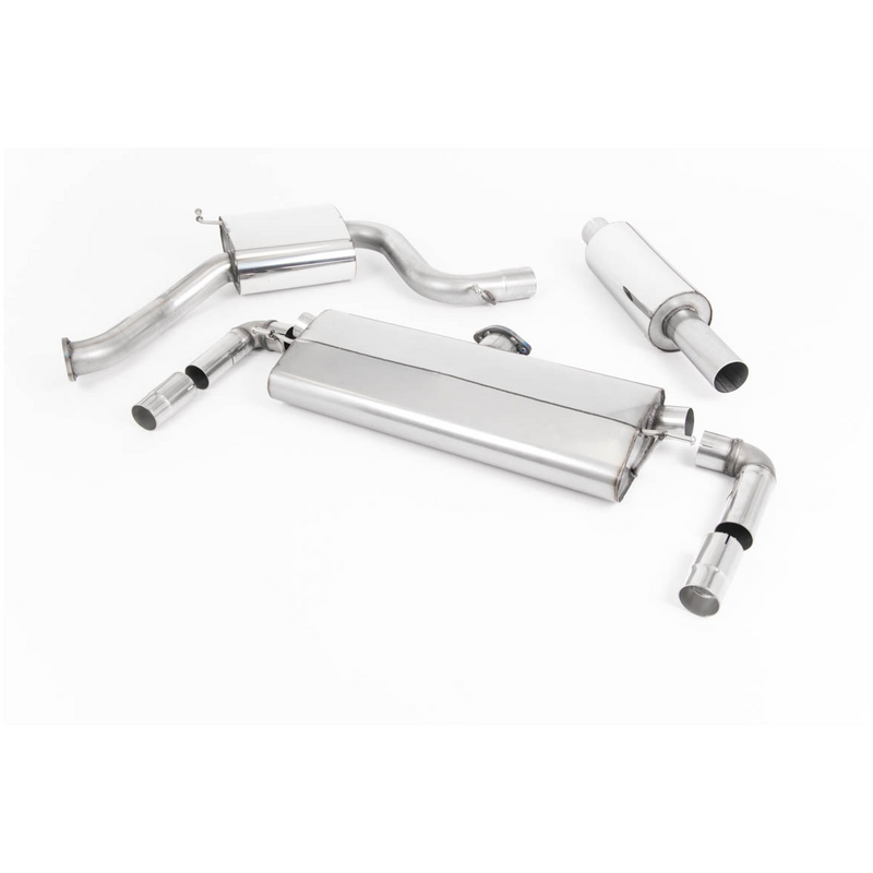 Cat-Back mit Klappensystem Milltek  3" 152x76mm Polished Oval Tips