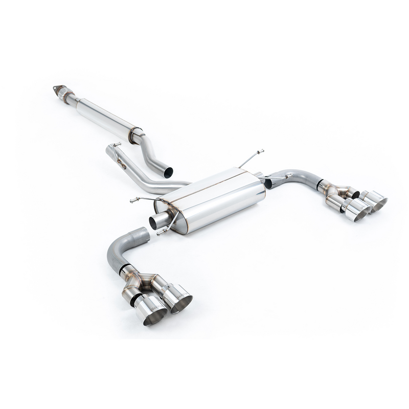 Cat-Back Milltek  63.5 Quad 100mm GT100 pour TOYOTA GR 86 Coupé (ZN8)  2.4 (ZN8BKE8) 234cv