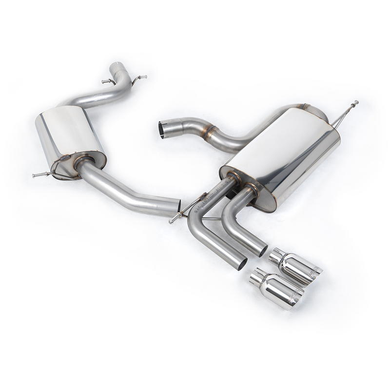 Cat-Back Milltek  2.75" Twin 80mm GT80 pour VW GOLF V (1K1)  2.0 GTI 230cv