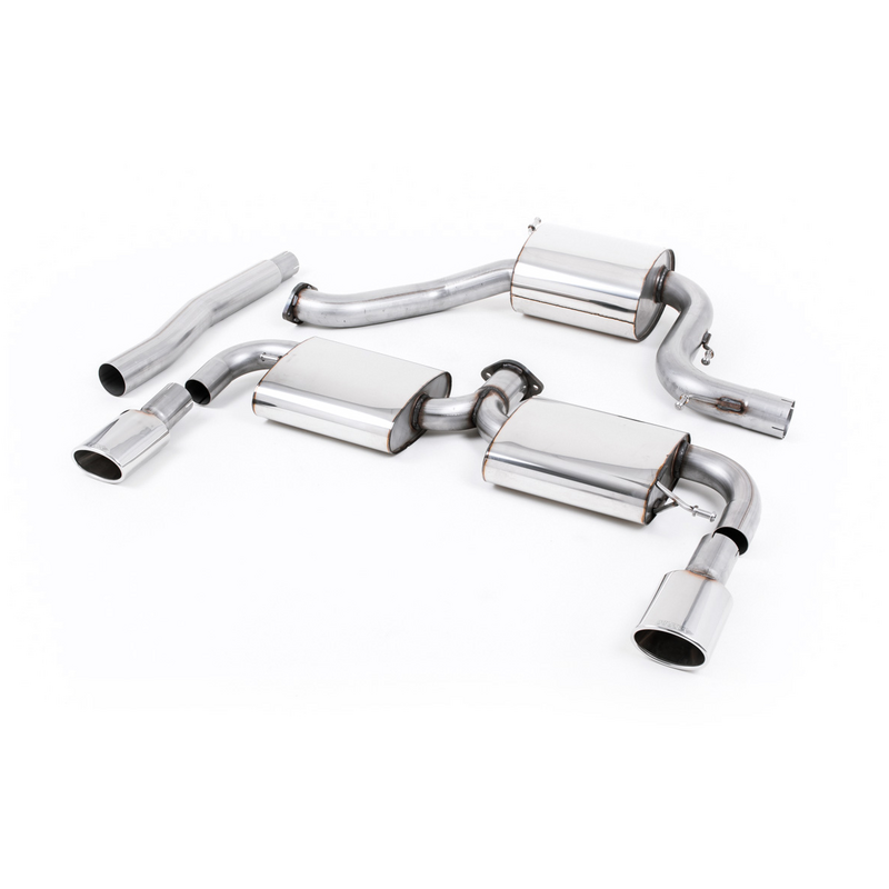 Cat-Back Milltek  3" Oval Jet Polished Tips für VW SCIROCCO III (137, 138)  2.0 R 265ps