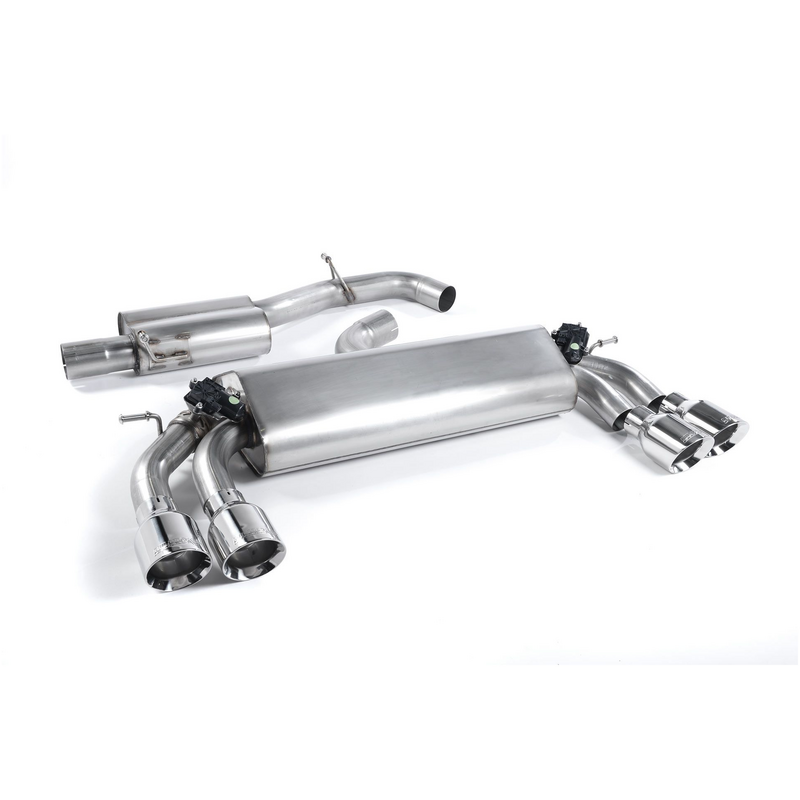 Cat-Back Milltek  3" Quad 100mm GT100 pour VW GOLF VII (5G1, BQ1, BE1, BE2)  2.0 R 4motion 300cv