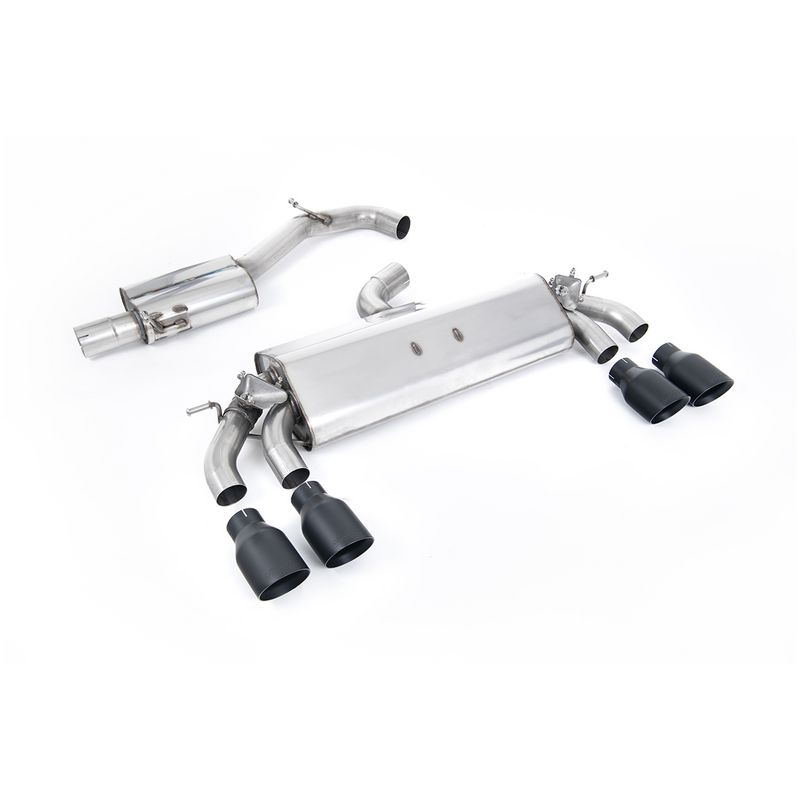 Cat-Back Milltek  3" Quad 100mm GT100 pour VW GOLF VII (5G1, BQ1, BE1, BE2)  2.0 R 4motion 310cv