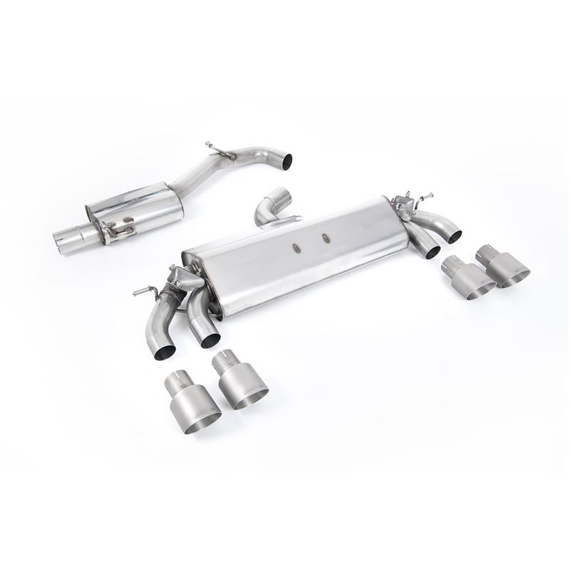 Cat-Back Milltek  3" Quad 100mm GT100 pour VW GOLF VII (5G1, BQ1, BE1, BE2)  2.0 R 4motion 310cv