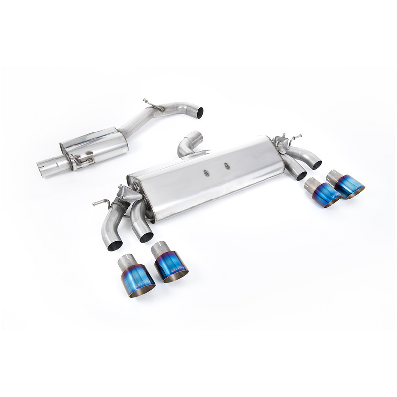Cat-Back Milltek  3" Quad 100mm GT100 pour VW GOLF VII (5G1, BQ1, BE1, BE2)  2.0 R 4motion 310cv