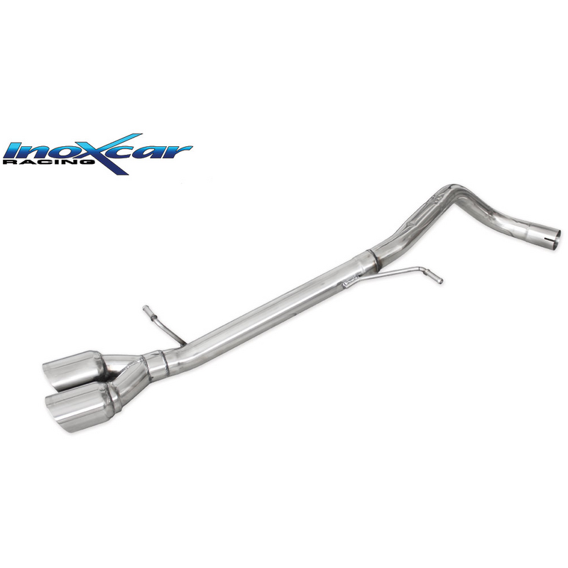 Suppression de Marmite Arrière Inoxcar  2x80mm  Racing Angled pour VW POLO V (6R1, 6C1)  2.0 R WRC 220cv