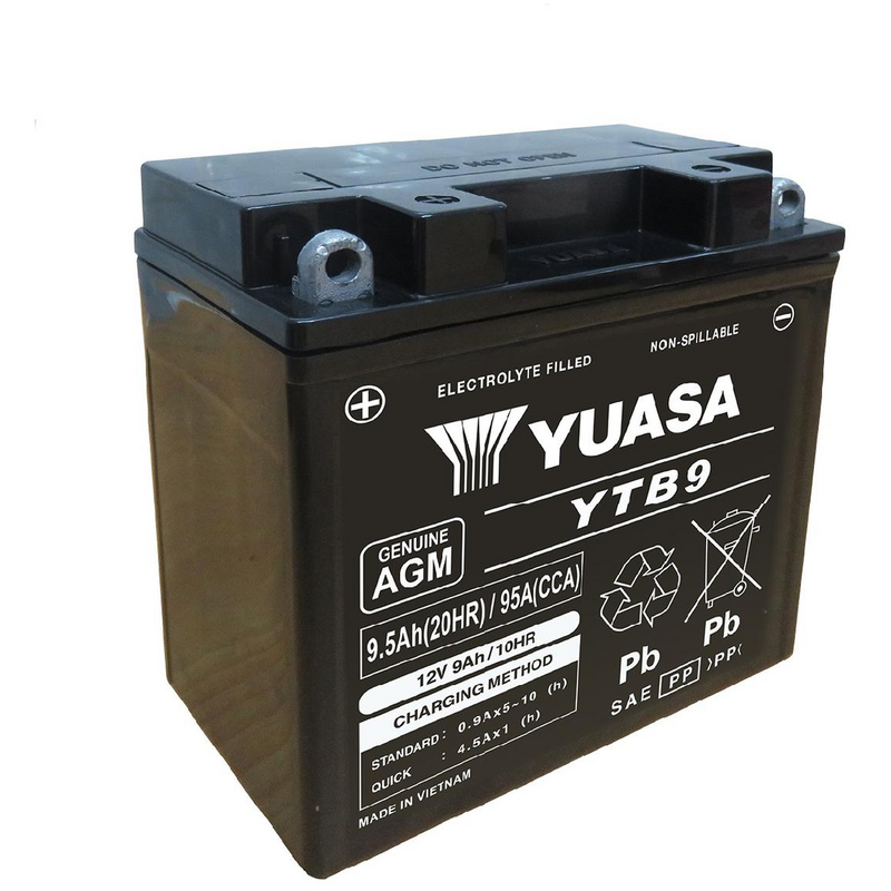 Batterie Moto Yuasa YTB9  12V 9.5Ah  