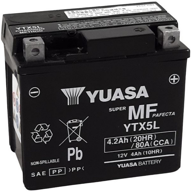 Batterie Moto Yuasa YTX5L  12V 4.2Ah  
