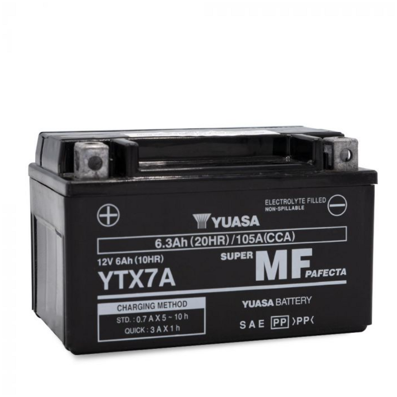 Batterie Moto Yuasa YTX7A  12V 6.3Ah  