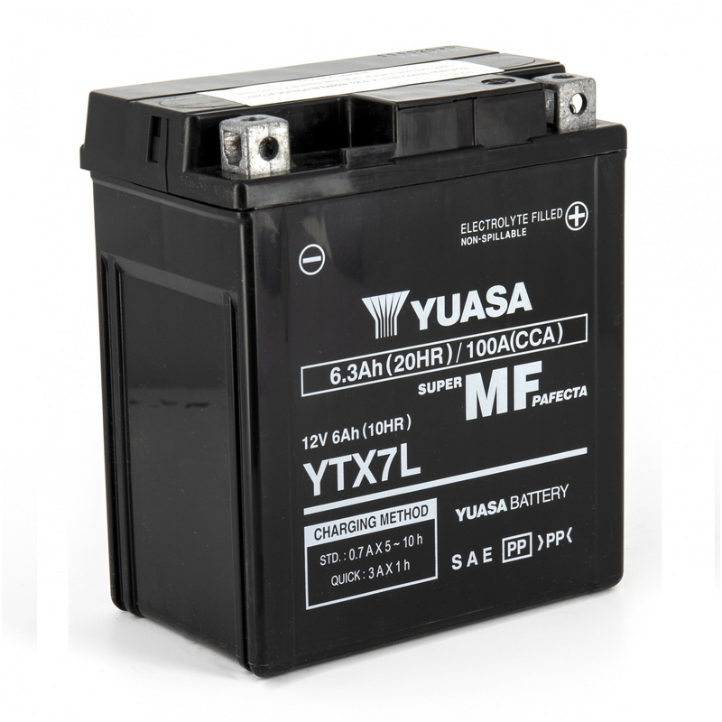 Batterie Moto Yuasa YTX7L  12V 6.3Ah  
