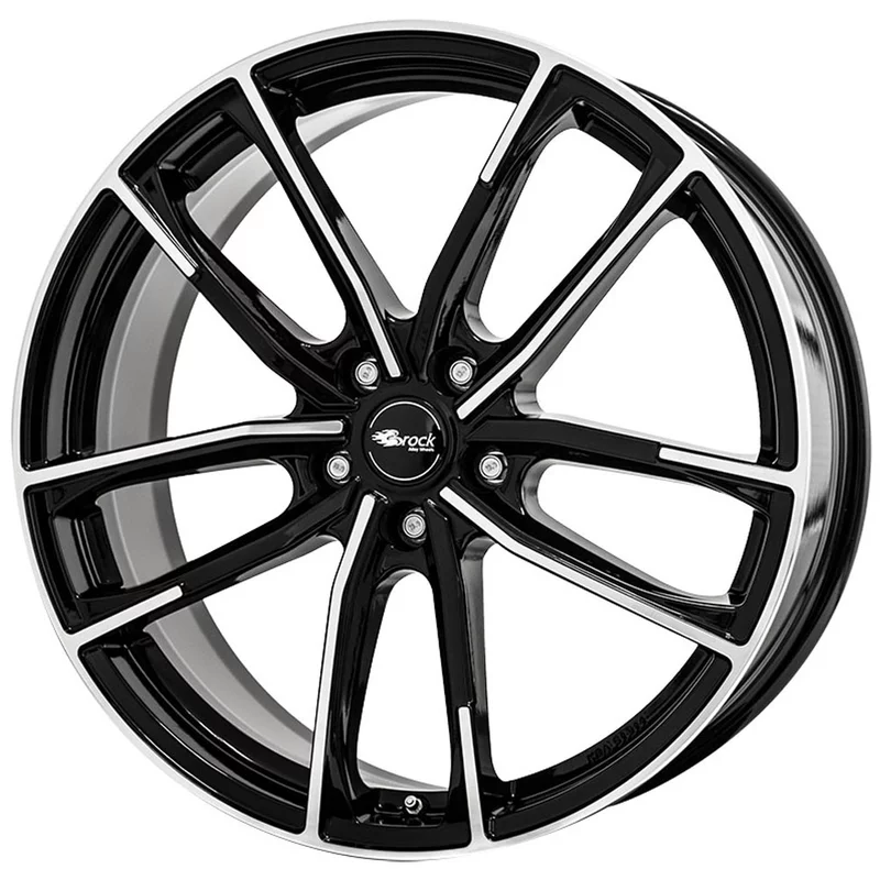 Brock B38 8.0x19 5x120 ET34 Schwarz Glanz Voll-Poliert Felgen