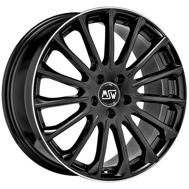 Felgen MSW 30 9.0x18 5x112 ET49 Gloss Black+diamond Lip