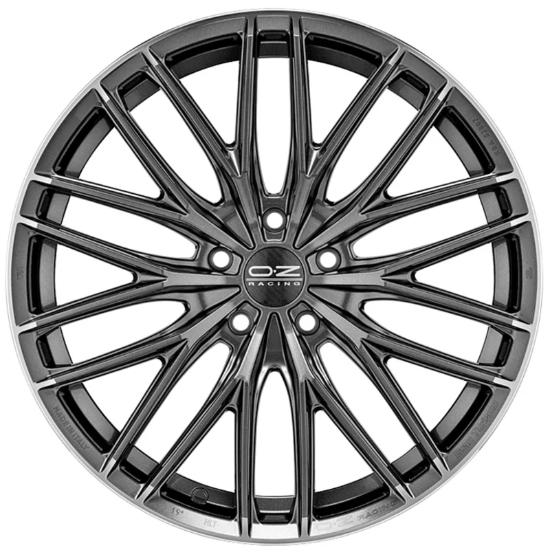 OZ GRAN TURISMO HLT 10.0x20 5x112 ET19 STAR GRAPHITE DIAMOND LIP Felgen