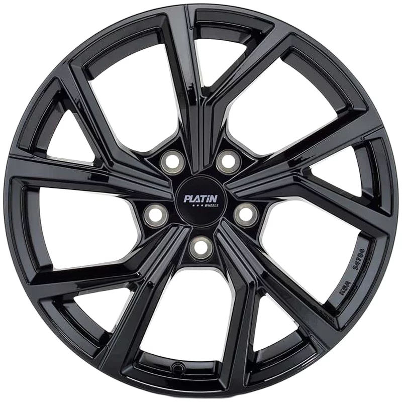 Platin P115 7.5x18 5x114.3 ET45 BLACK SHINY Felgen